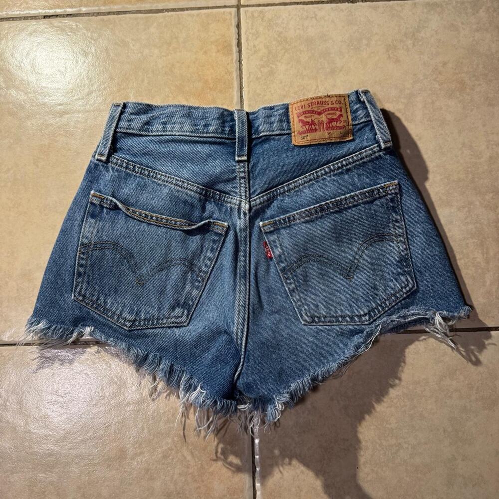 Vintage y2k levis 501 blue Denim jorts size 24 in Womens